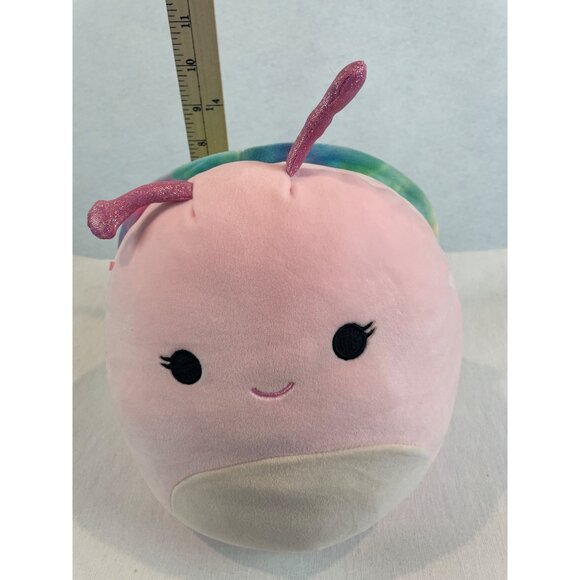Squishmallow KellyToy Silvina The Sea Snail 8in Sea Life Squad Pink Rainbow Spar - Picture 9 of 9